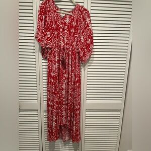 Knox Rose Red and White Floral Dress